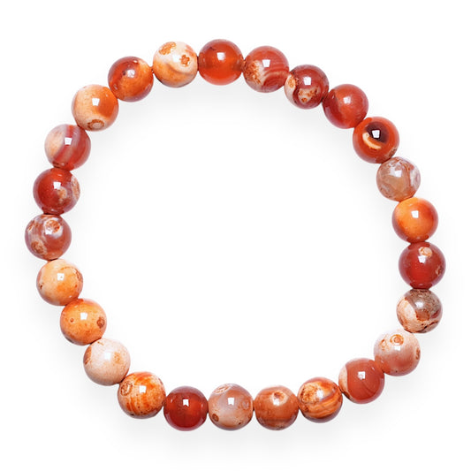 Bracelet Agate Crazy orange A taille homme