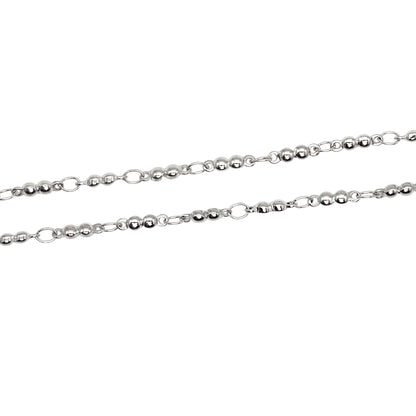 Lot de 5 chaînes en acier inoxydable argenté 50 cm modèle 23