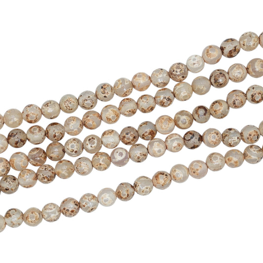 Fil de perle Agate du Tibet 8 mm #40