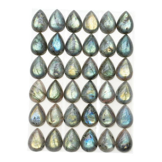 Lot de 36 pendentif Cabochon GOUTTE Labradorite AAA 13x18 mm