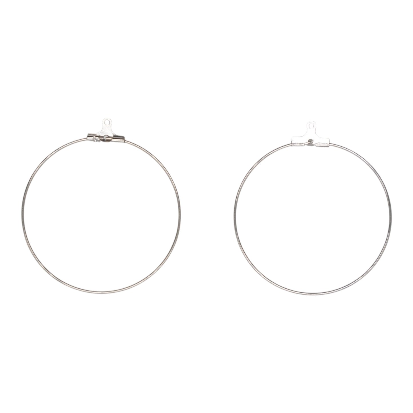 10 paires de supports de boucle d’oreille à personnalisé en acier inoxydable argenté (3 tailles disponible)