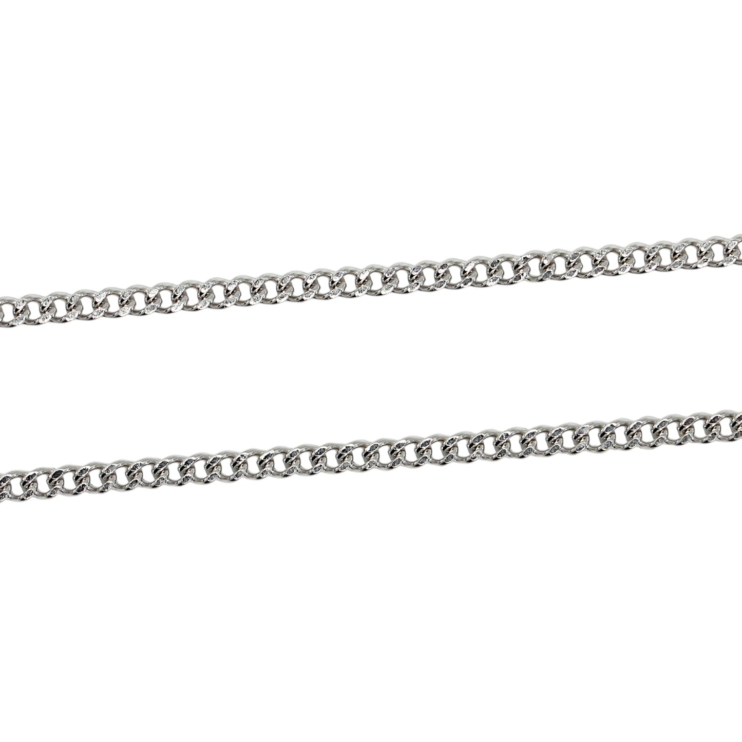 10 chaînes en acier inoxydable argenté modèle 13 (2 tailles de maillons disponible : 0.4/0.5 mm)