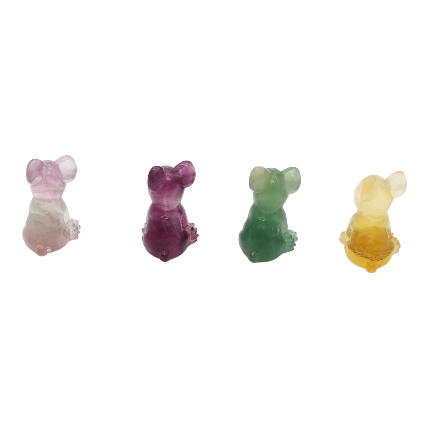 Figurine Bulldog en Fluorine multicolore 4x2 cm