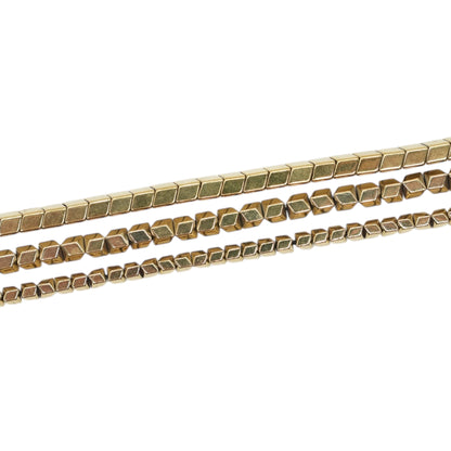 Fil de perle Hématite electroplaquée doré/bronze