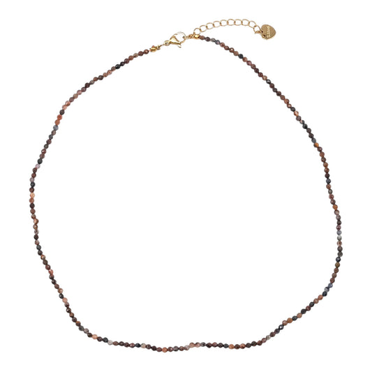 Collier Quartz rutile 2-3mm acier inoxydable doré/argenté (référence 27) - Foliesbijoux