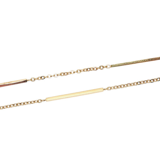 Set of 10 gold-plated stainless steel chains, 45 cm, model 30