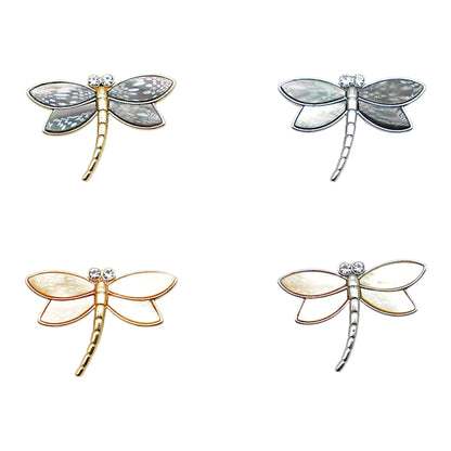 Broche nacre Libellule 3x3 cm