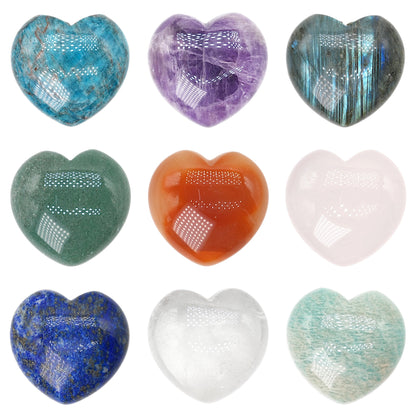 Coeur bombé 3.5x3.5 cm à l'unité (14 pierres disponible)