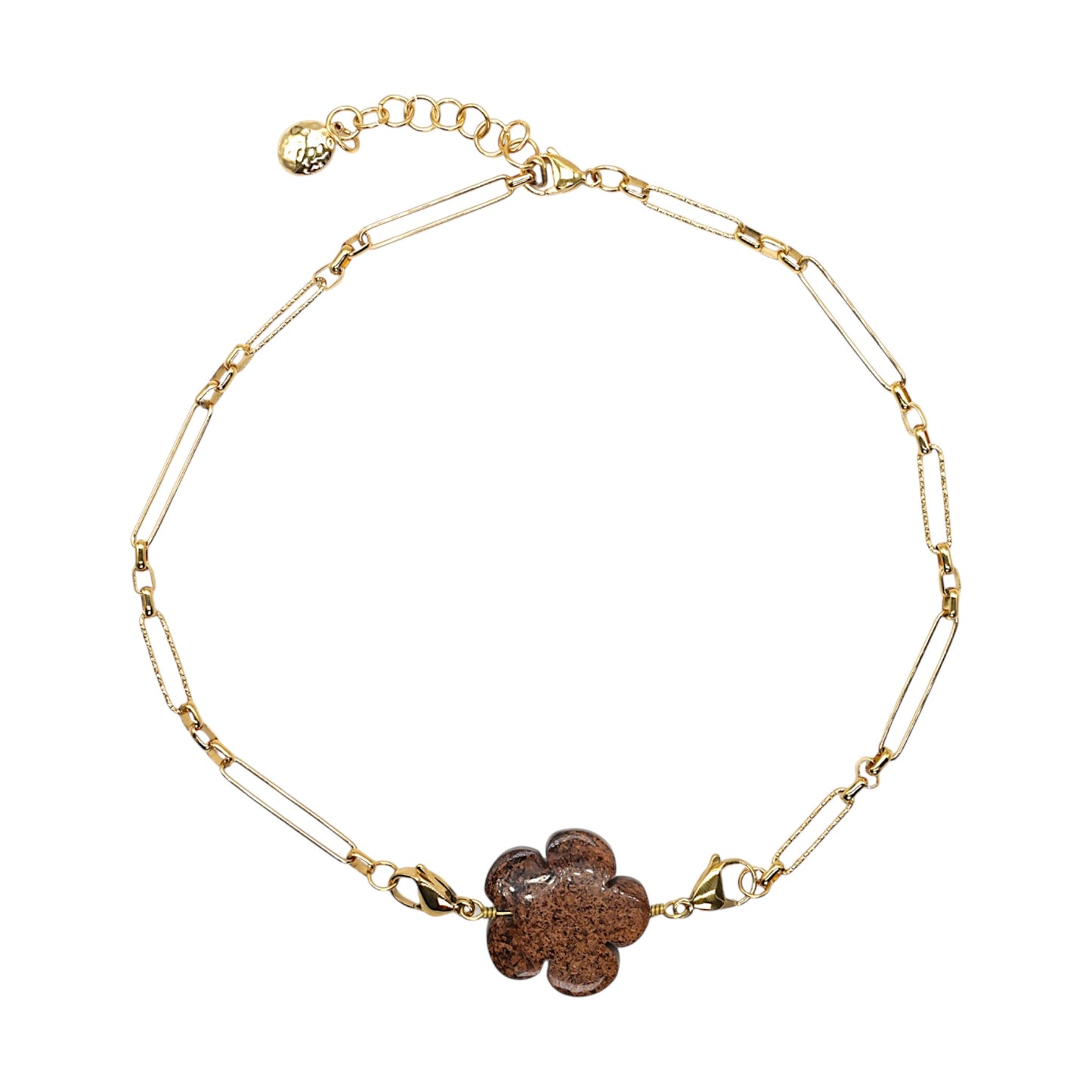 Chaîne de collier en acier inoxydable dorée personnalisable (référence CHD-13) (pendentif mousquetons et anneaux connecteurs non inclus)