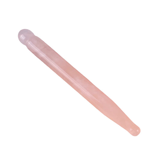 Baton d’acupuncture deux embouts en quartz rose - Foliesbijoux