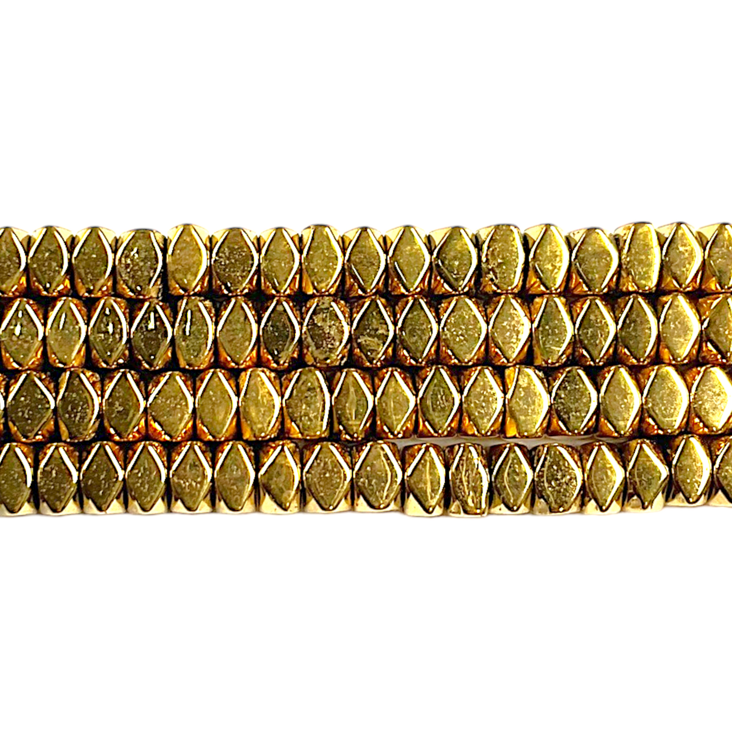 Fil de perle Hématite electroplaquée dorée claire HEDC-17
