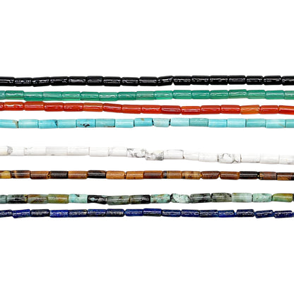 Fil de perles tubes 2x4 mm (8 pierres disponible)