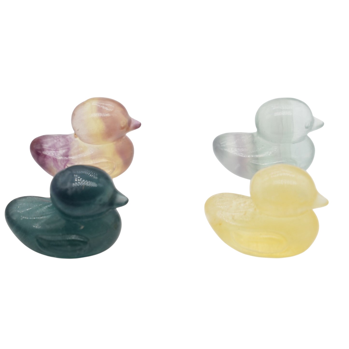 Figurine Canard en Fluorine multicolore