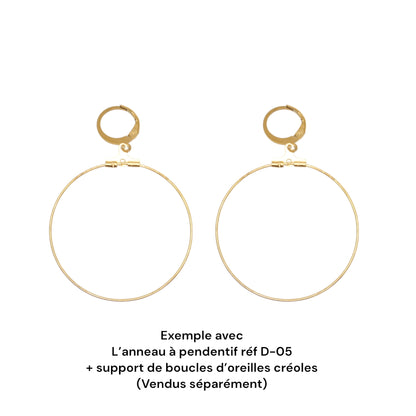 10 paires de supports de boucle d’oreille à personnalisé en acier inoxydable (3 tailles disponible) (Attache acier vendus séparément) dorée