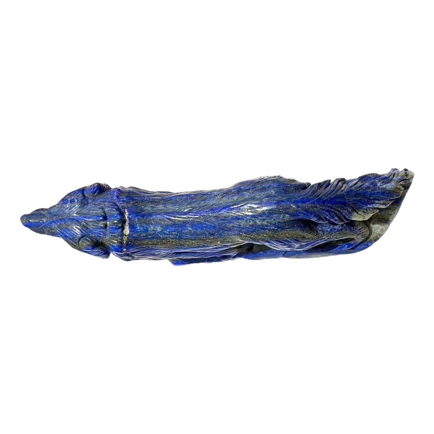 Loup en Lapis-lazuli pièce unique 17x9x4 cm