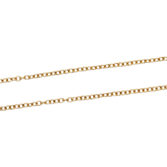 Lot de 10 chaînes en acier inoxydable doré 0.4 mm modèle 20