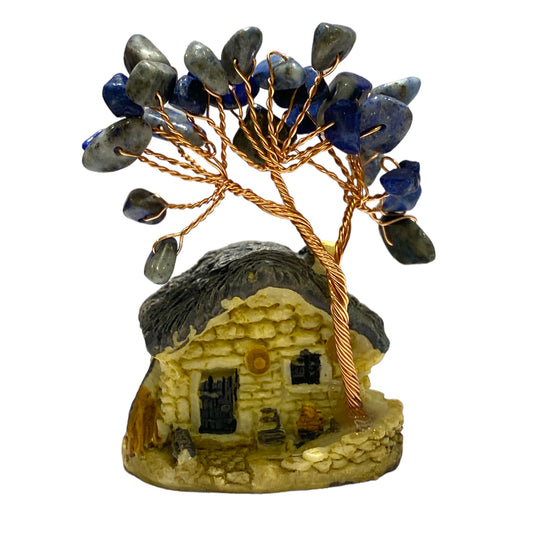 Maison avec Arbre de vie en Lapis - Foliesbijoux