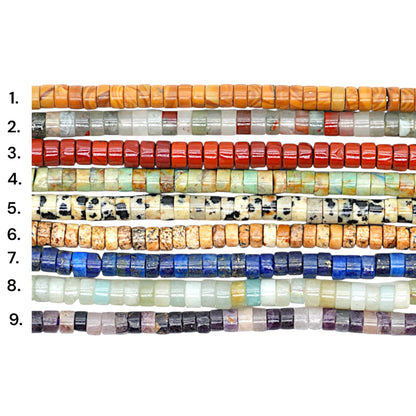 Fil de perle Heishi en pierre naturelle