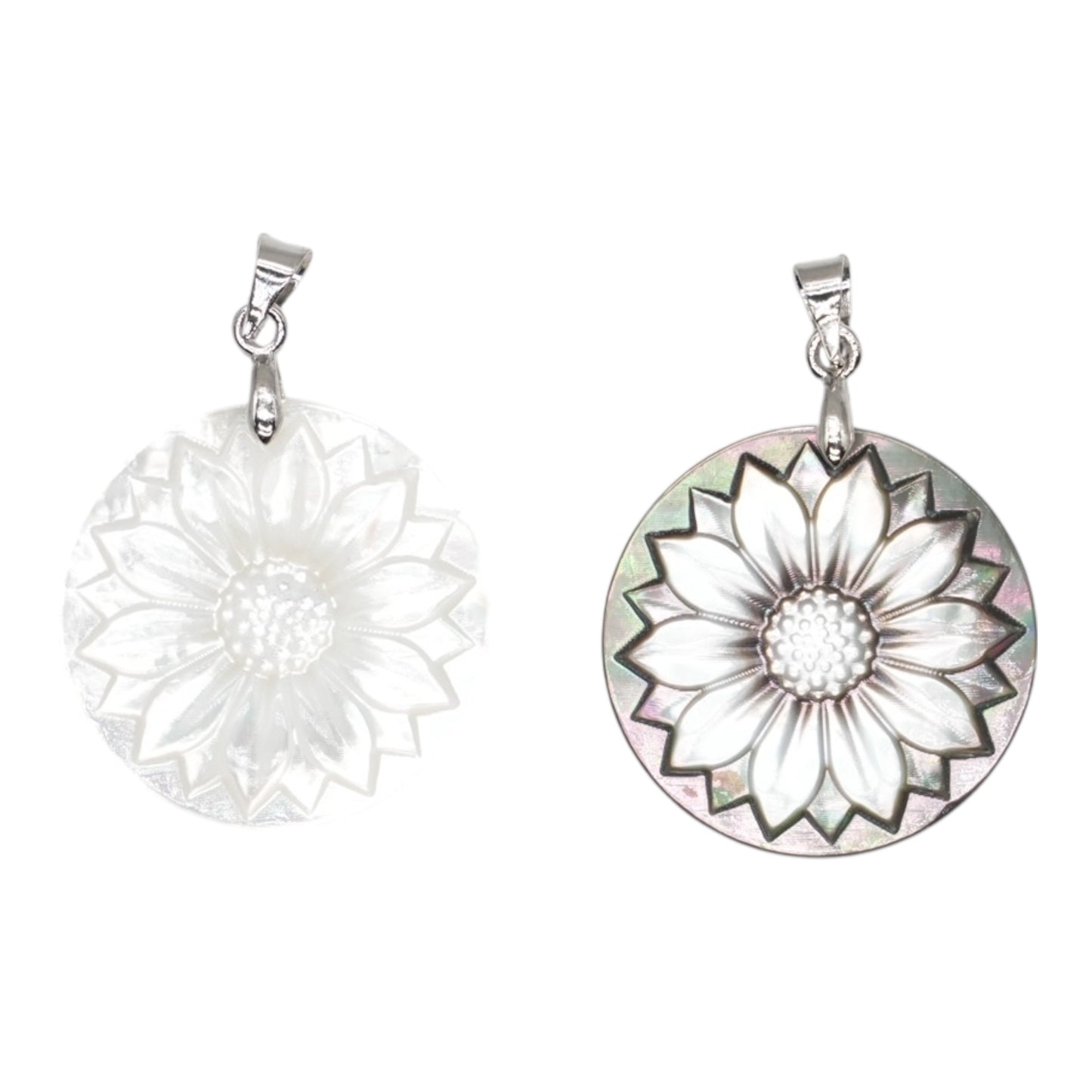 Pendentif marguerite en nacre 2.5 cm