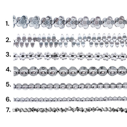 Fil de perle Hématite electroplaquée argenté HEA (235 à 239)