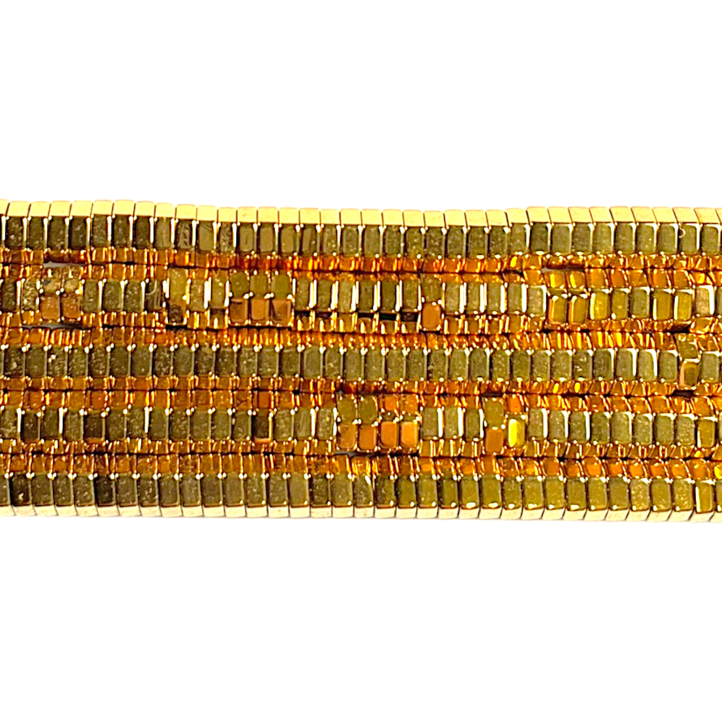 Fil de perle Hématite electroplaquée dorée claire HEDC-7