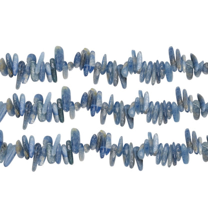 Fil de perle baroque Cyanite bleue 12x4 mm