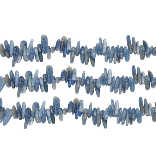 Fil de perle baroque Cyanite bleue 12x4 mm