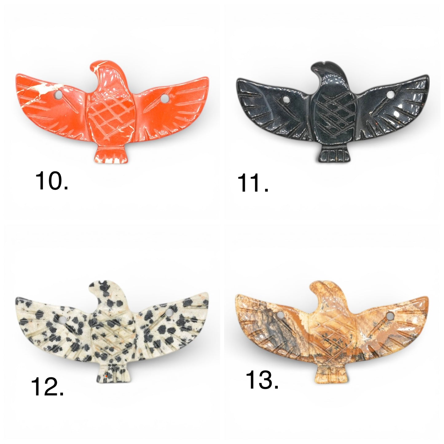 Pendentif connecteur aigle (9 pierres différentes)