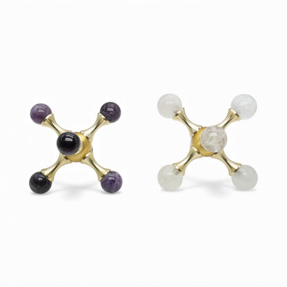 Four-Point Massager
in Natural Stones 10x10 cm – Amethyst or Rock Crystal