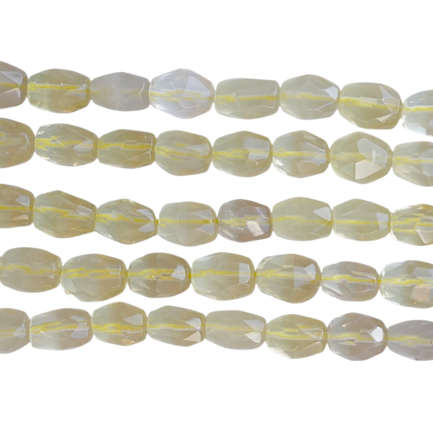 Fil de perle forme libre Quartz Lemon 12x16 mm (référence 43)