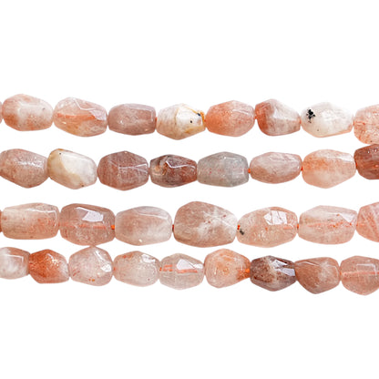 Fil de perle forme libre Pierre de Soleil Arusha 10x12 mm (référence 51)