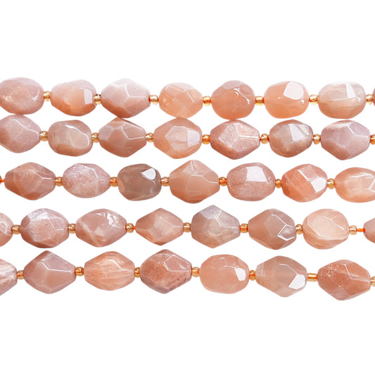 Fil de perle forme libre Pierre de Soleil 10x14 mm (référence 52)