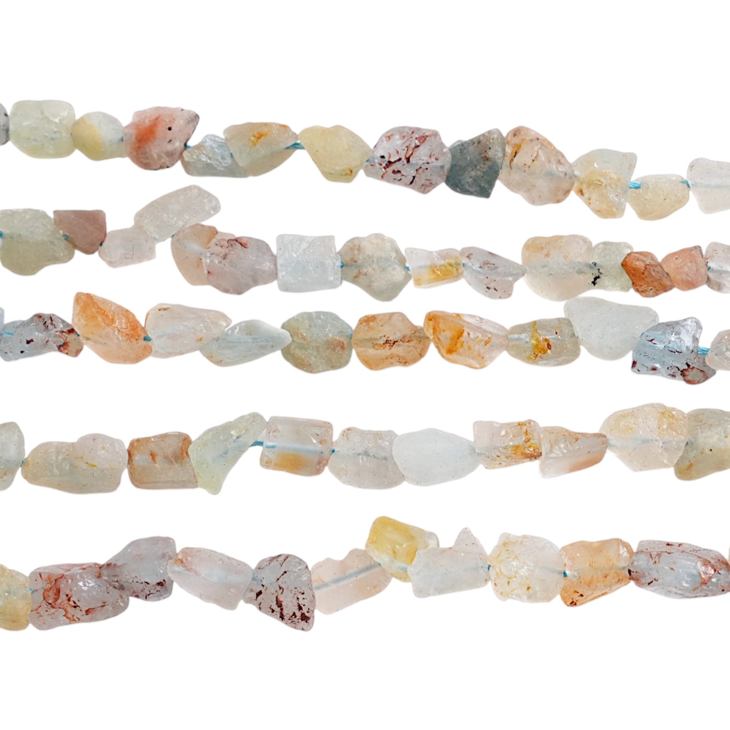 Fil de perle forme libre Topaze impérial 6-8 mm (référence 83)