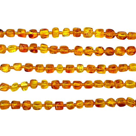 Fil de perles Ambre carrée numéro 2