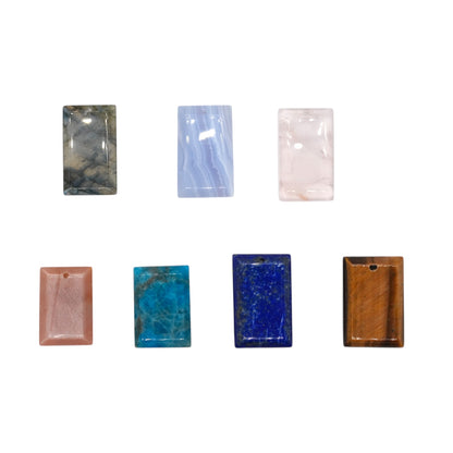 Pendentif rectangulaire 18x22-20x35 mm (7 pierres disponible)