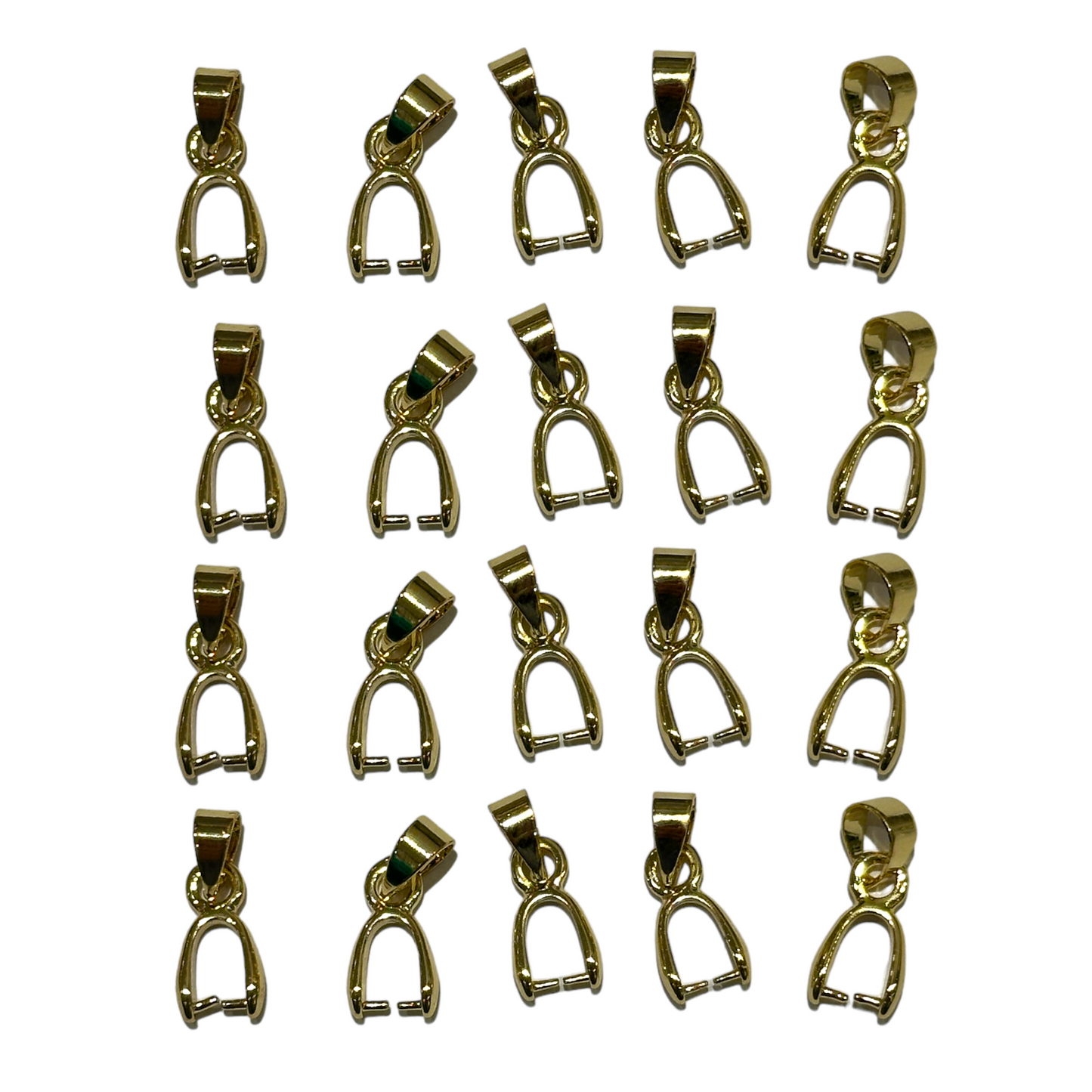 20 Bélières dorées pour pendentif avec trou latéral (3 tailles disponibles) LK8/ LK57/LK16 D