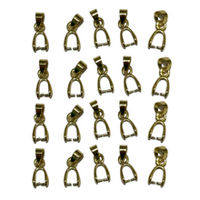 Lade das Bild in den Galerie-Viewer, 20 Bélières dorées pour pendentif avec trou latéral (3 tailles disponibles) LK8/ LK57/LK16 D
