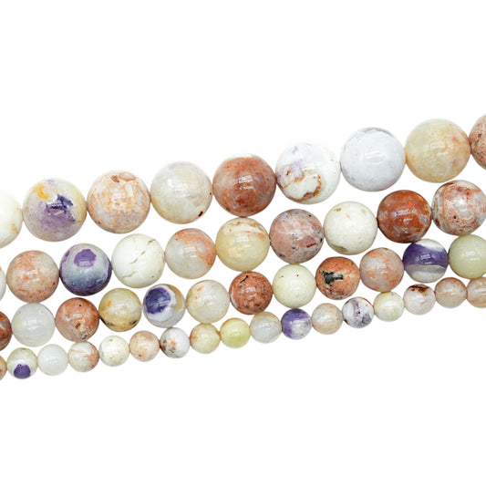 Fil de perle Opale violette multicolore A