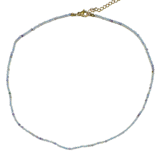 Collier Fluorine multicolore 2-3mm acier inoxydable (référence 11) - Foliesbijoux