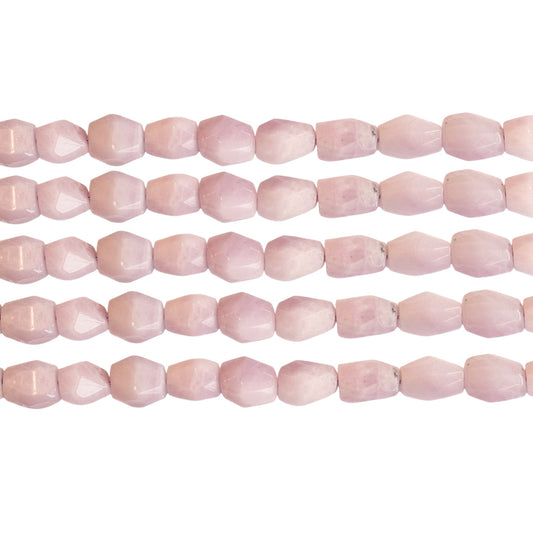 Fil de perle forme libre Kunzite forme ovale facettée 10x16mm (référence 130)