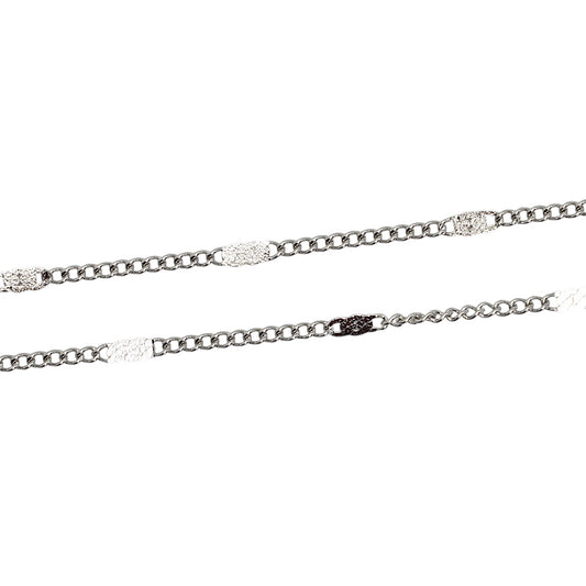 Lot de 10 chaînes en acier argenté inoxydable modèle 18