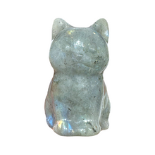 Lade das Bild in den Galerie-Viewer, Figurine chat en Labradorite
