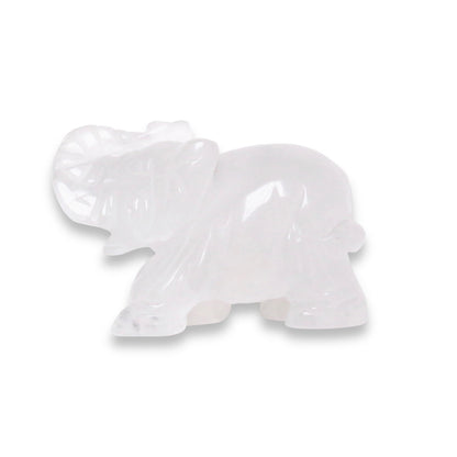 Figurine Eléphant en Cristal de Roche - Foliesbijoux