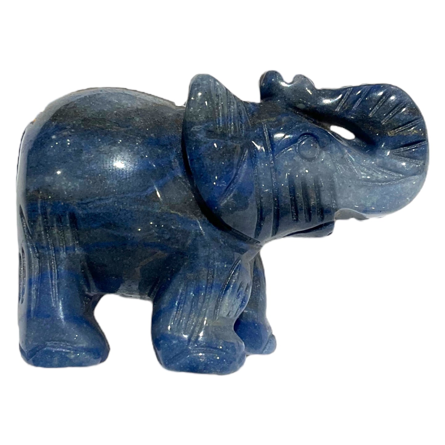 Figurine Eléphant en Aventurine bleue