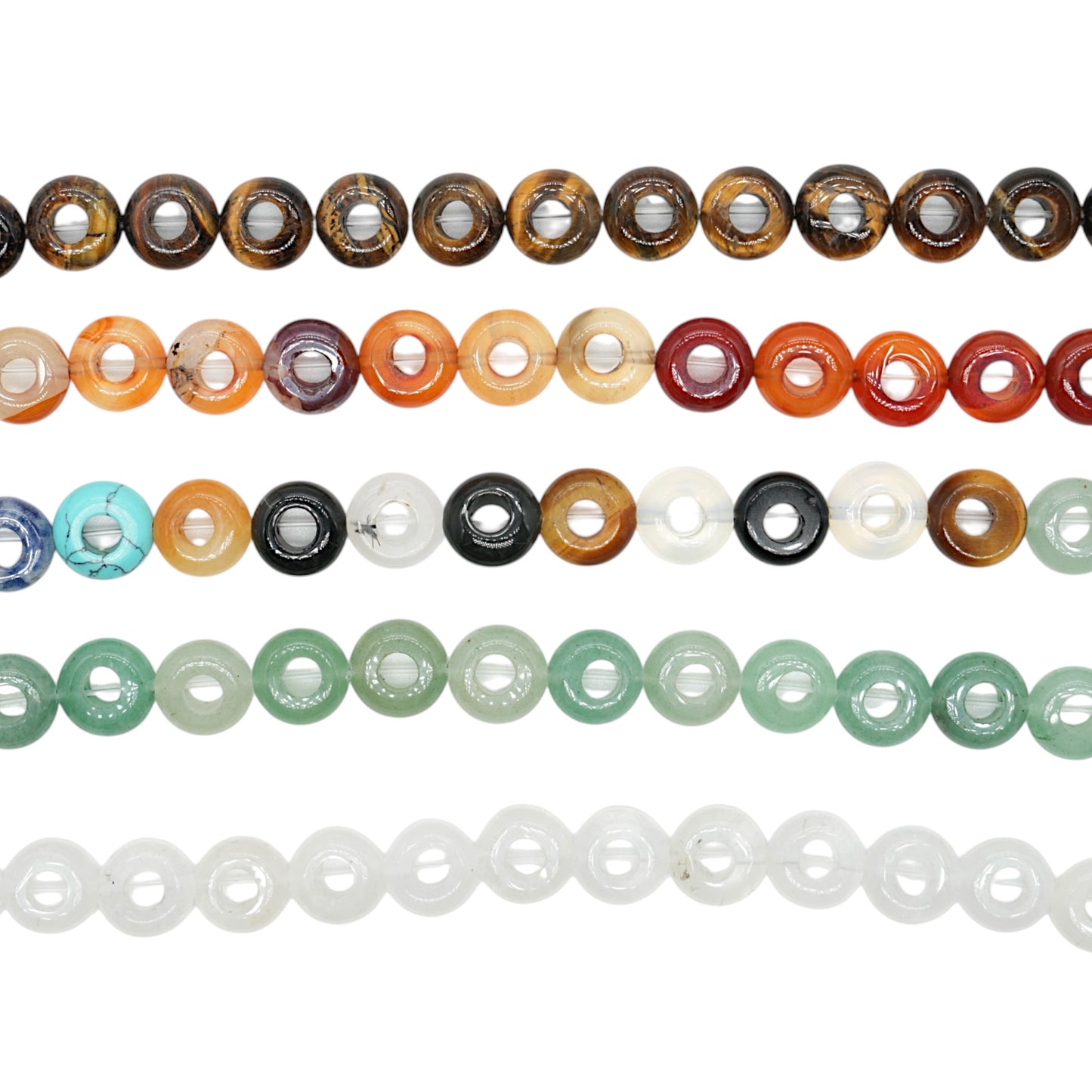 Fil de donut en pierre naturelle reference 41 — 10 mm (5 pierres disponible)