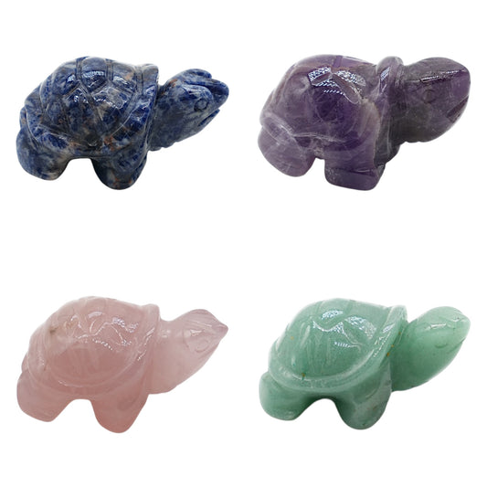 Lot de 3 Figurines de Mini Tortue AA — 4x3 cm (6 pierres disponible)