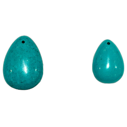 Pendentif Turquoise de Chine forme goutte percé devant