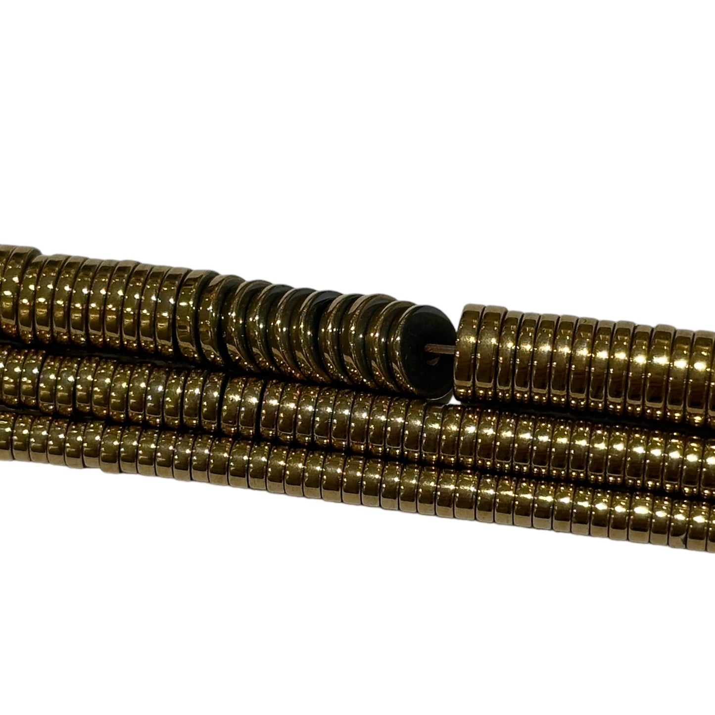 Fil de perle Hématite electroplaquée doré/bronze HED-17 / HED-18 / HED-19