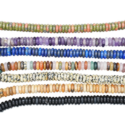 Fil Donut — trou 0,8 mm en pierre naturelle référence 62 — 4x12 mm (16 pierres disponible)