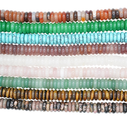 Fil Donut — trou 0,8 mm en pierre naturelle référence 62 — 4x12 mm (16 pierres disponible)